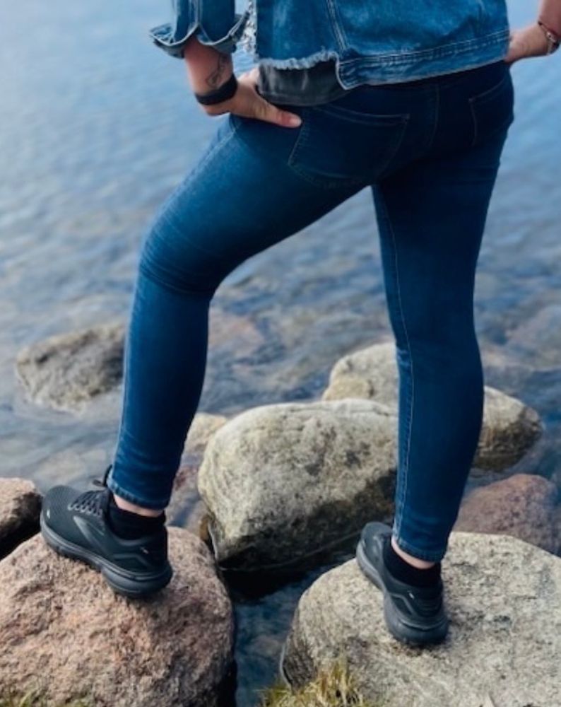 Maison Onado Stretchy jeans mørkblå