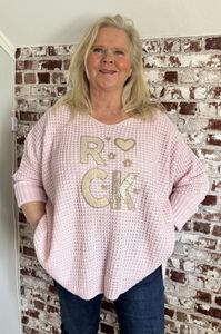 Hovedbilde Genser strikket oversized Rosa