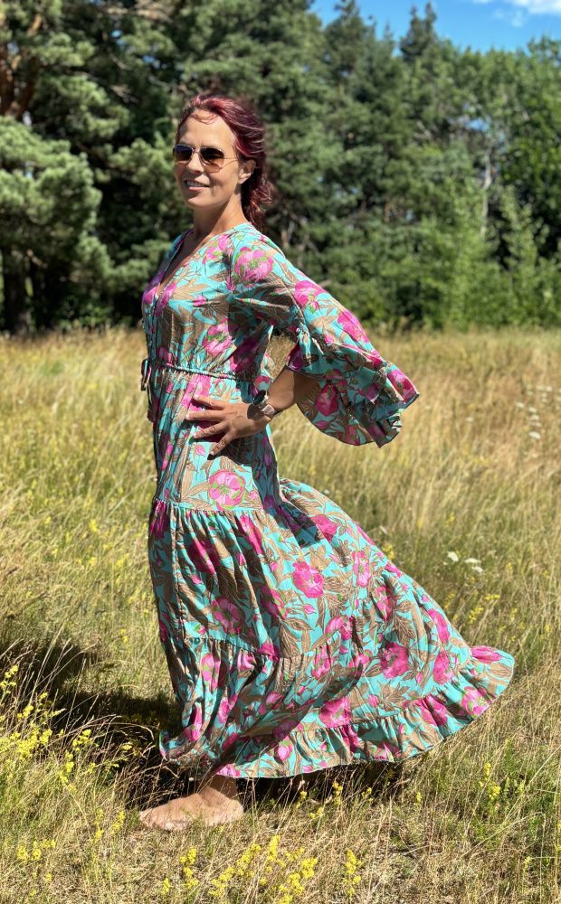 Kjole Flower 70% silke